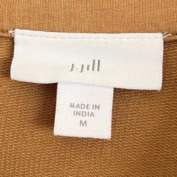 J Jill Tan Knit Modern Barn Jacket Medium - Picture 10 of 12